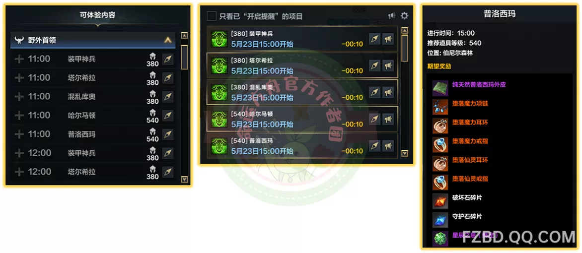              每日材料获取途径介绍           